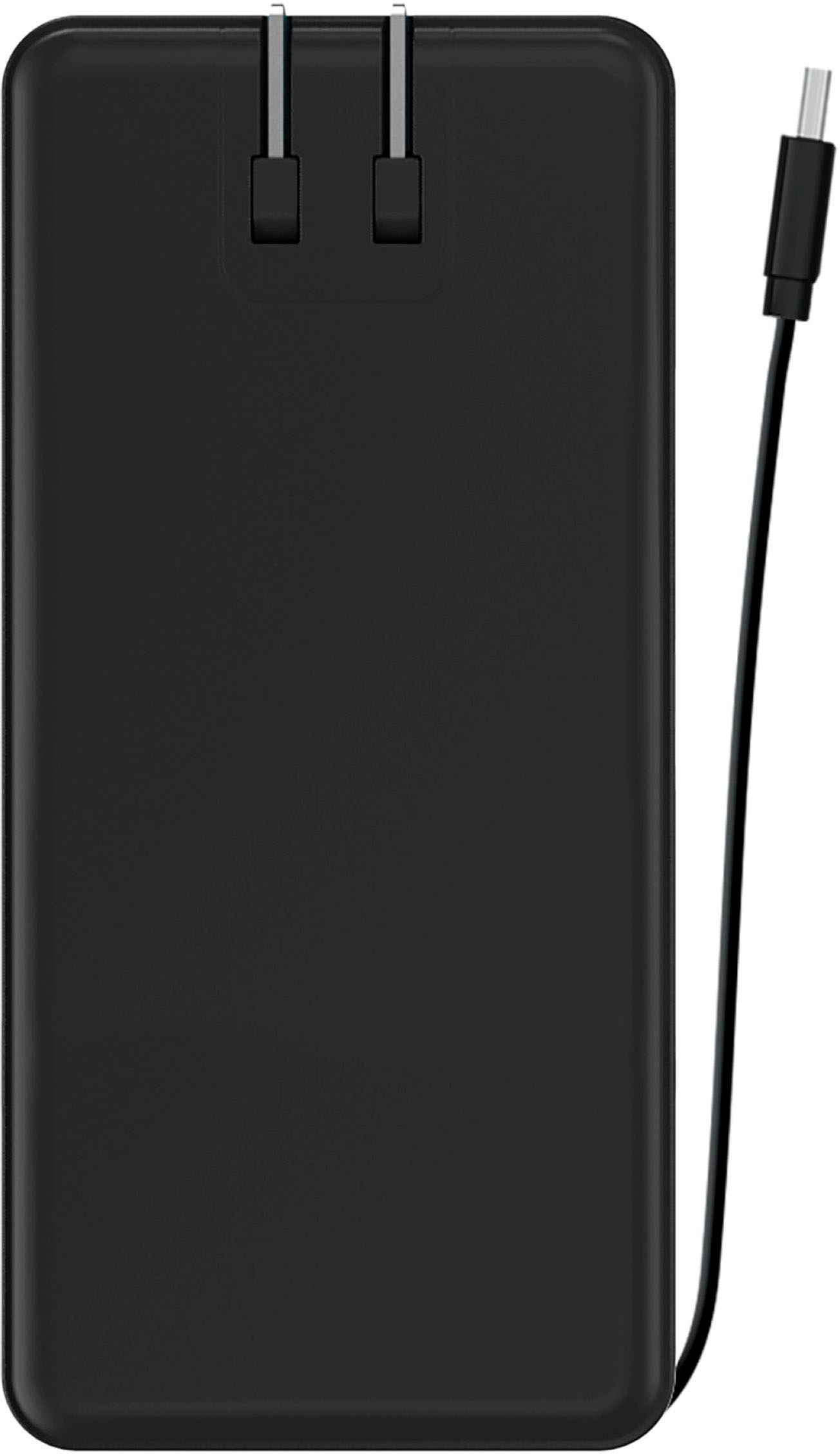 Mycharge Amp Prong Max 20000mAh/12W Output Power Bank with Integrated Charging Cable - Black