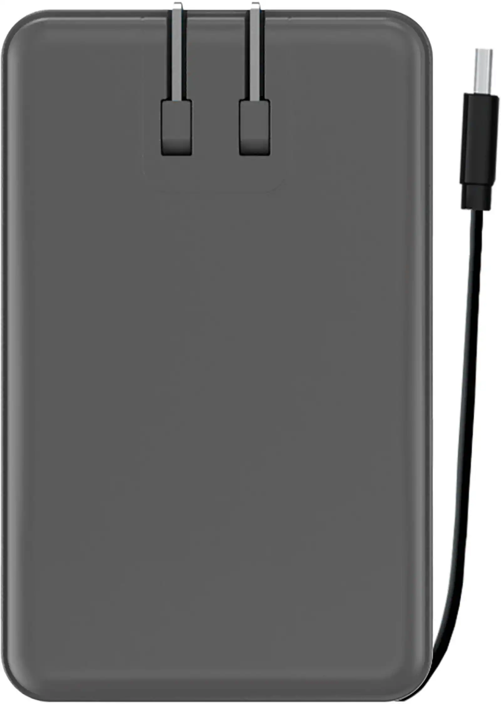 myCharge - AMP PRONG 5,000mAh Everything Built-In Portable Charge for Most USB Enables Devices - Gray