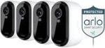 Arlo - Essential Outdoor Camera 2K (2nd Generation) - Wire-Free Surveillance System - 4-Cam - White