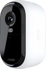 Front. Arlo - Essential 1-Camera Outdoor Wireless 2K Security Camera (2nd Generation) with Color Night Vision - White.