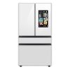 Samsung - BESPOKE 23 cu. ft. 4-Door French Door Counter Depth Smart Refrigerator with Family Hub - White Glass