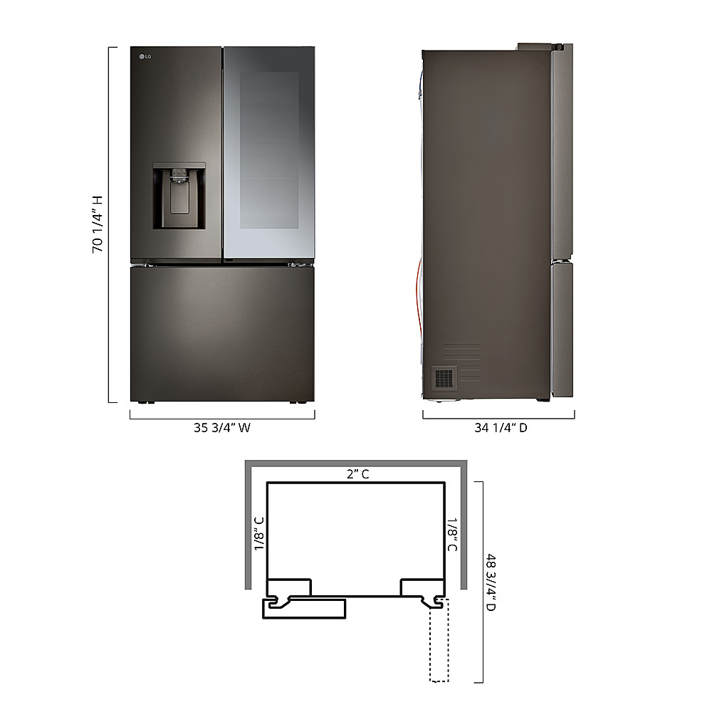 LG 30.7 Cu. Ft. French Door Smart Refrigerator with Tall Ice and Water  Dispenser Stainless Steel LRYXS3106S - Best Buy