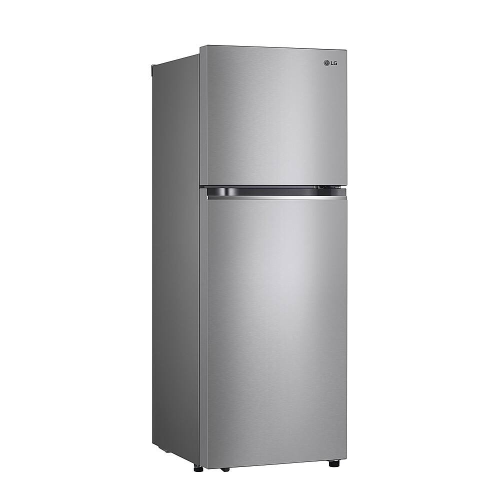 Angle. LG - 11.1 Cu Ft Top-Freezer Refrigerator - Stainless Steel Look.