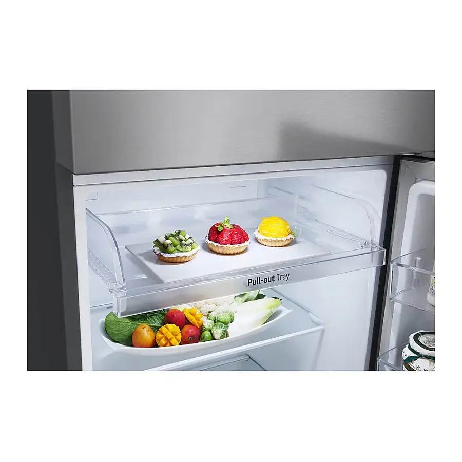 Alt View 12. LG - 11.1 Cu Ft Top-Freezer Refrigerator - Stainless Steel Look.