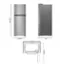 Left. LG - 11.1 Cu Ft Top-Freezer Refrigerator - Stainless Steel Look.