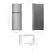 Left. LG - 11.1 Cu Ft Top-Freezer Refrigerator - Stainless Steel Look.