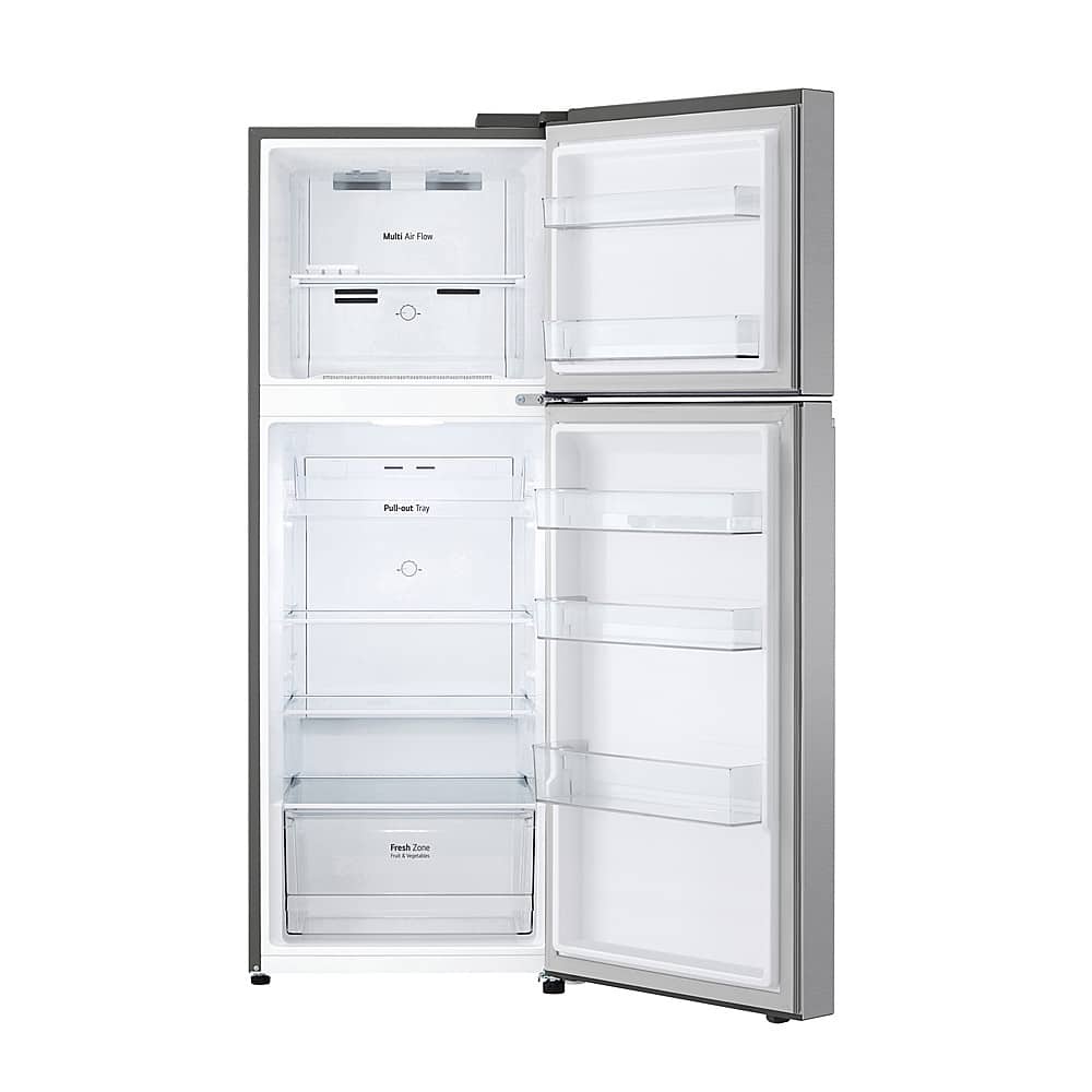 Alt View 2. LG - 11.1 Cu Ft Top-Freezer Refrigerator - Stainless Steel Look.