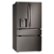 Angle. LG - 28.6 Cu. Ft. 4-Door French Door Smart Refrigerator with Full-Convert Drawer - PrintProof Black Stainless Steel.