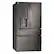 Angle. LG - Standard-Depth MAX 28.6 Cu. Ft. 4-Door French Door Smart Refrigerator with Full-Convert Drawer - PrintProof Black Stainless Steel.