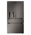 LG - 36-in Wide Standard-Depth MAX 28.6 Cu. Ft. 4-Door French Door Smart Refrigerator with Full-Convert Drawer - Black Stainless Steel