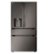 Front. LG - 28.6 Cu. Ft. 4-Door French Door Smart Refrigerator with Full-Convert Drawer - PrintProof Black Stainless Steel.