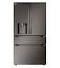 LG - 36-in Wide Standard-Depth MAX 28.6 Cu. Ft. 4-Door French Door Smart Refrigerator with Full-Convert Drawer - Black Stainless Steel