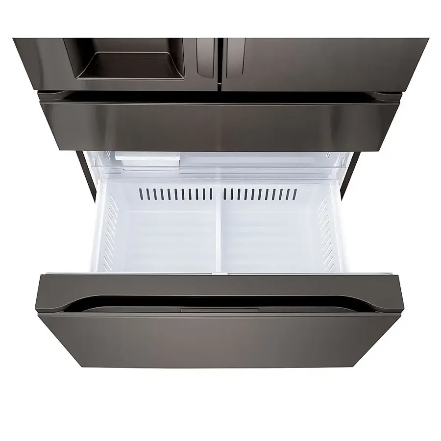 Alt View 19. LG - Standard-Depth MAX 28.6 Cu. Ft. 4-Door French Door Smart Refrigerator with Full-Convert Drawer - PrintProof Black Stainless Steel.