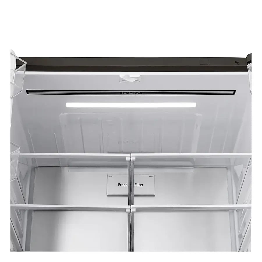 Alt View 11. LG - Standard-Depth MAX 28.6 Cu. Ft. 4-Door French Door Smart Refrigerator with Full-Convert Drawer - PrintProof Black Stainless Steel.
