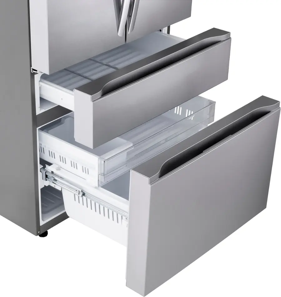 Alt View 16. LG - Standard-Depth MAX 29.6 Cu. Ft. 4-Door French Door Smart Refrigerator with Full-Convert Drawer - PrintProof Stainless Steel.