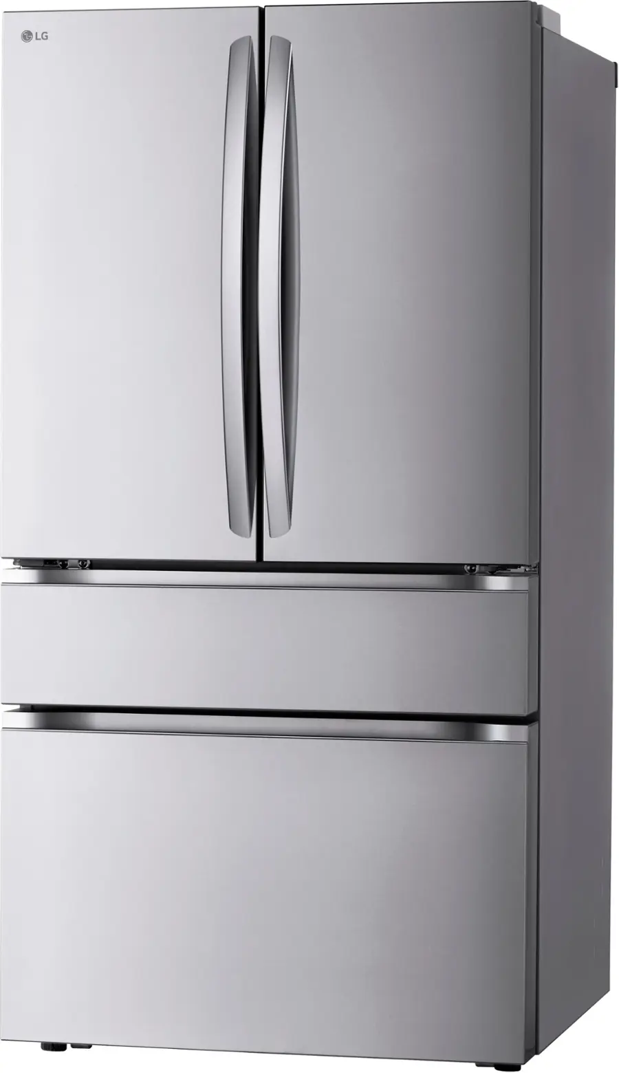 Alt View 2. LG - Standard-Depth MAX 29.6 Cu. Ft. 4-Door French Door Smart Refrigerator with Full-Convert Drawer - PrintProof Stainless Steel.