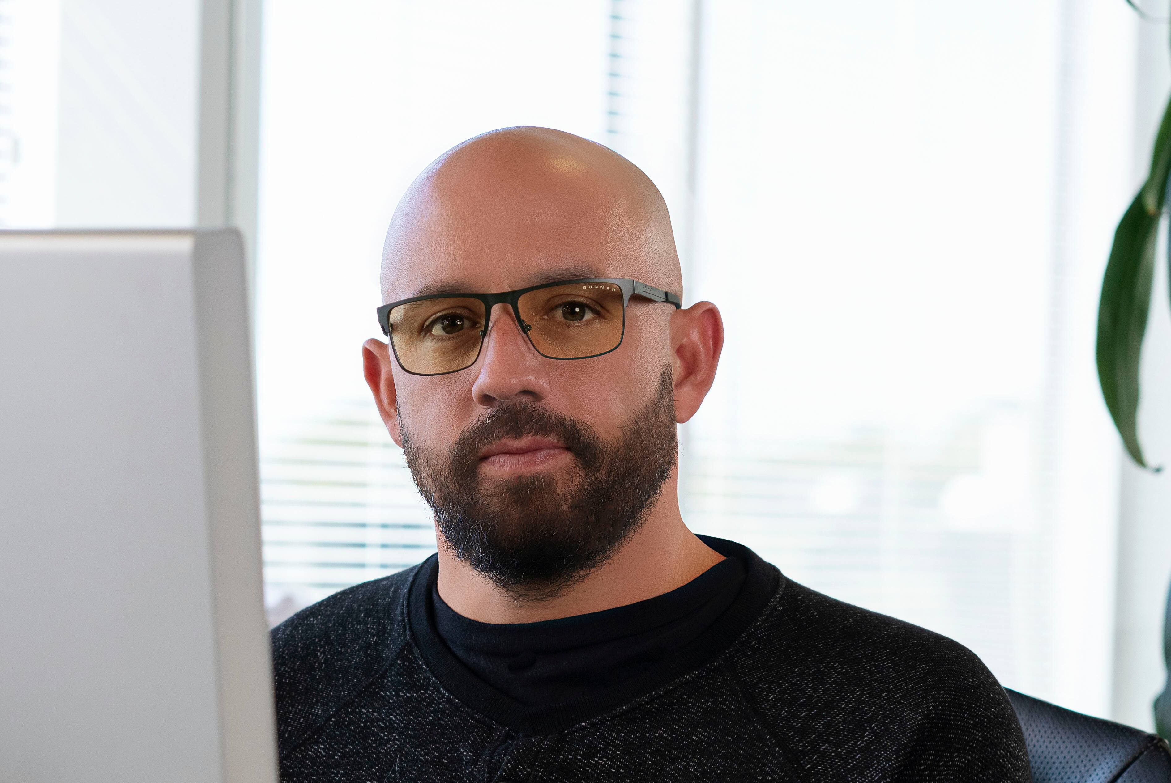 Angle. GUNNAR - Blue Light Gaming & Computer Glasses - Pendleton - Slate.