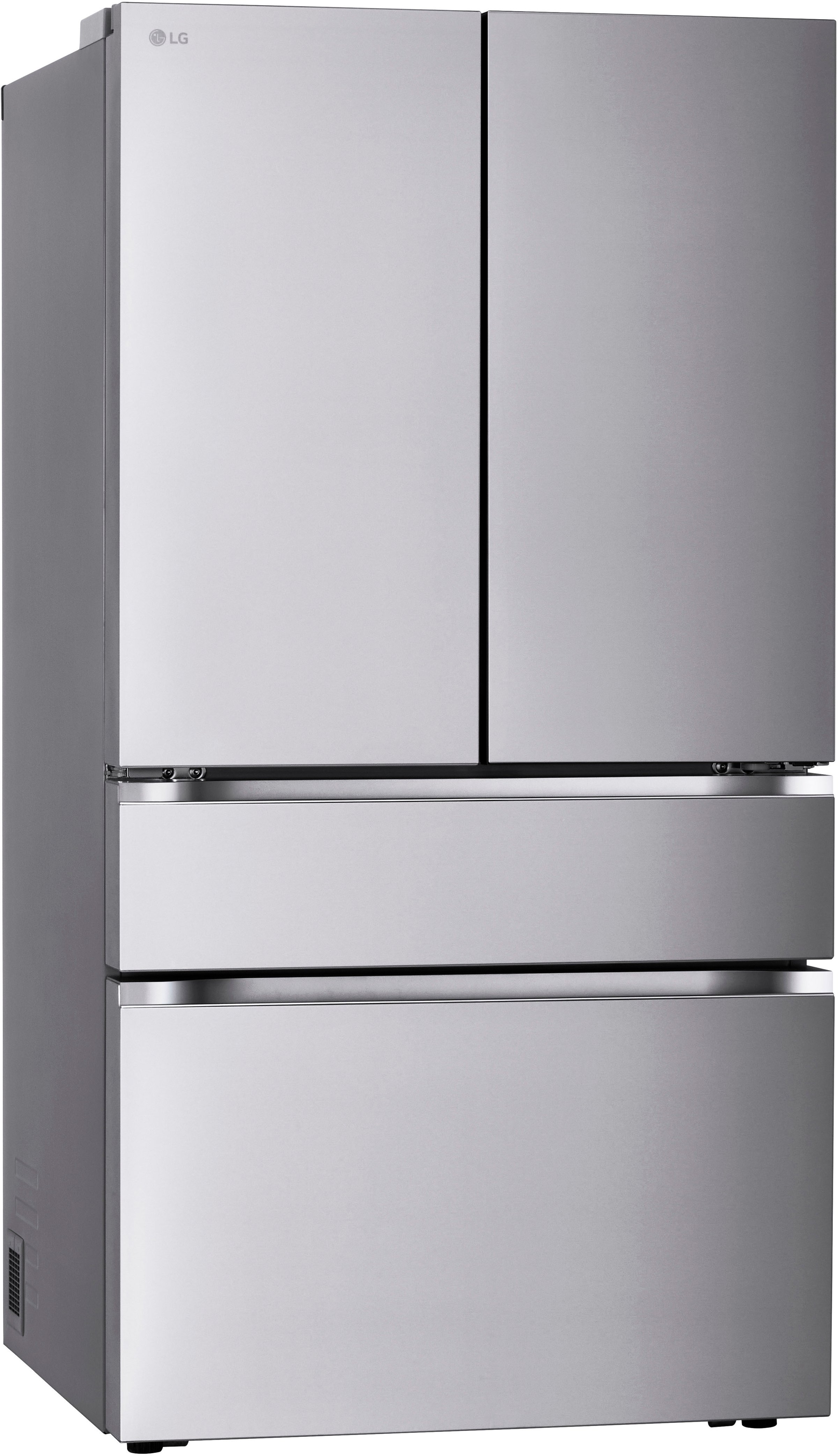 LG Standard Depth MAX Full-Convert Drawer 28.6-cu ft 4-Door Smart French  Door Refrigerator with Dual Ice Maker (Fingerprint Resistant Steel) ENERGY  STAR in the French Door Refrigerators department at