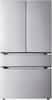 Front. LG - Standard-Depth MAX 29.6 Cu. Ft. 4-Door French Door Smart Refrigerator with Full-Convert Drawer - PrintProof Stainless Steel.