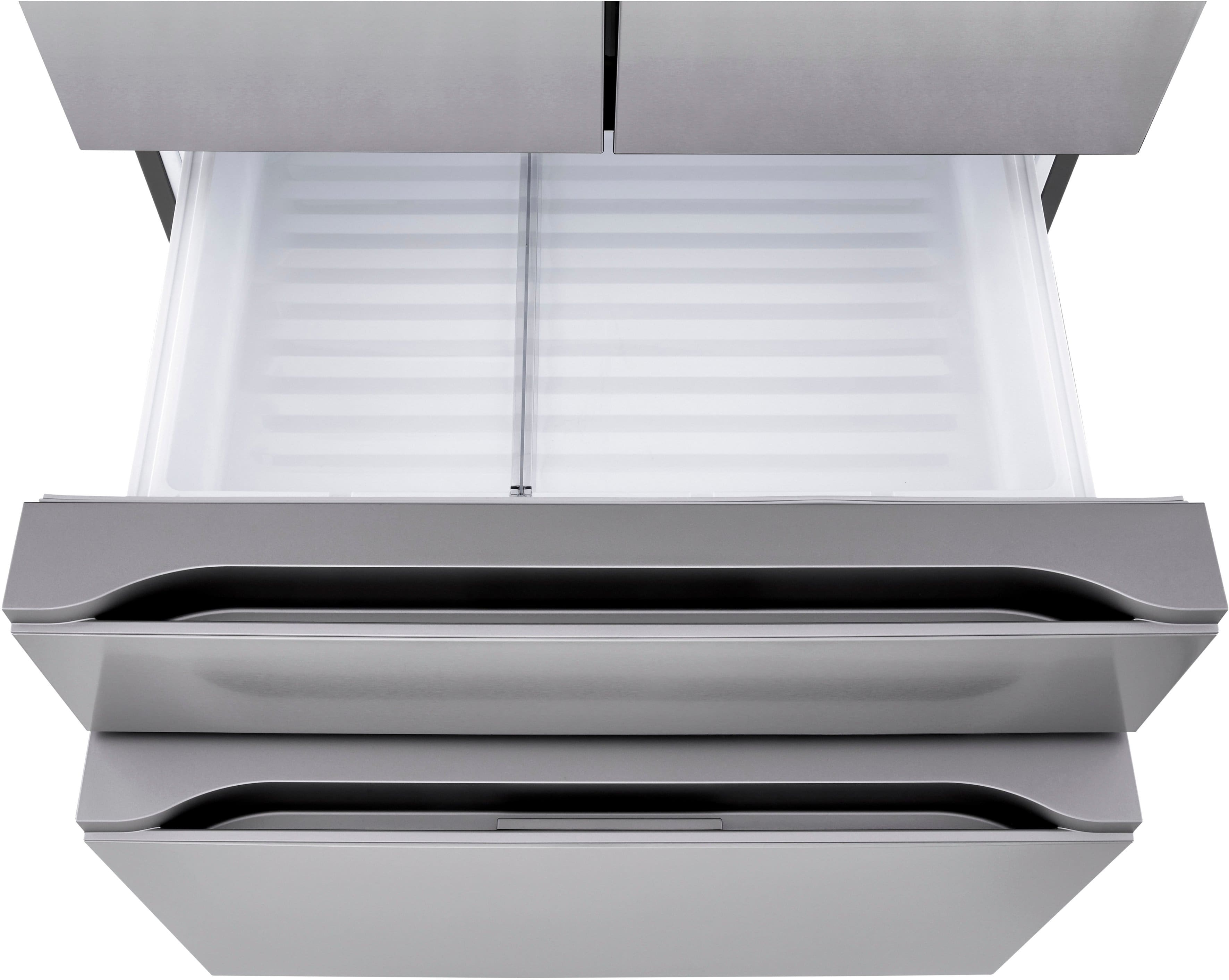 Alt View 13. LG - Standard-Depth MAX 29.6 Cu. Ft. 4-Door French Door Smart Refrigerator with Full-Convert Drawer - PrintProof Stainless Steel.