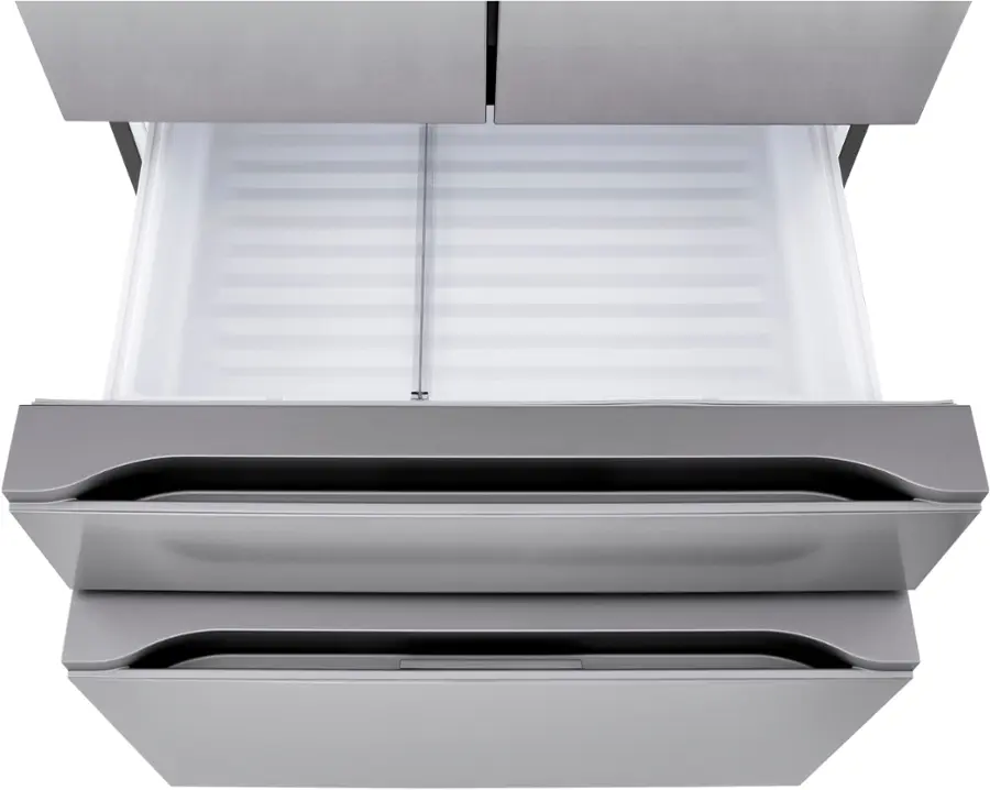Alt View 13. LG - Standard-Depth MAX 29.6 Cu. Ft. 4-Door French Door Smart Refrigerator with Full-Convert Drawer - PrintProof Stainless Steel.