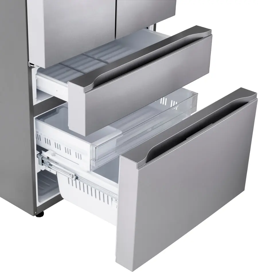 Alt View 15. LG - Standard-Depth MAX 29.6 Cu. Ft. 4-Door French Door Smart Refrigerator with Full-Convert Drawer - PrintProof Stainless Steel.