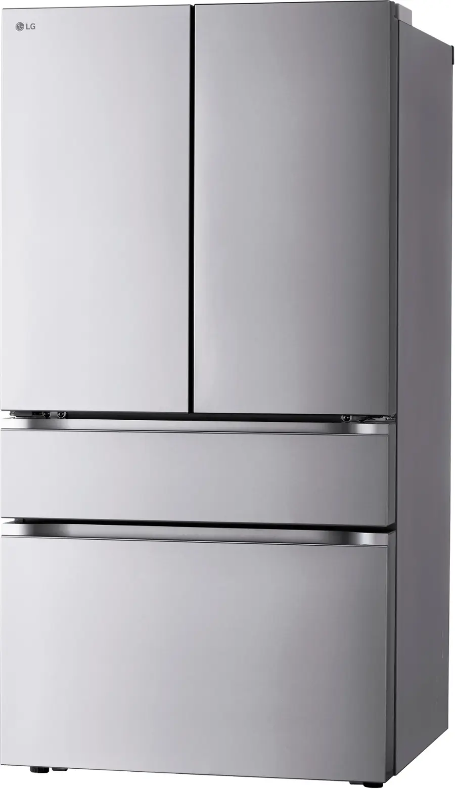 Alt View 1. LG - Standard-Depth MAX 29.6 Cu. Ft. 4-Door French Door Smart Refrigerator with Full-Convert Drawer - PrintProof Stainless Steel.