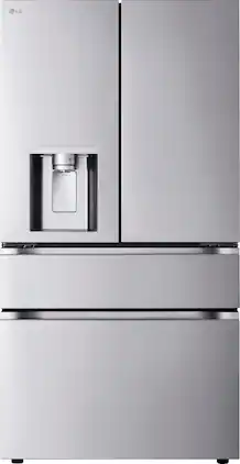 LG - Standard-Depth MAX 28.6 Cu. Ft. 4-Door French Door Smart Refrigerator with Full-Convert Drawer - Stainless Steel