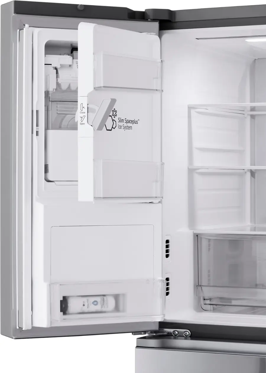 Alt View 16. LG - Standard-Depth MAX 28.6 Cu. Ft. 4-Door French Door Smart Refrigerator with Full-Convert Drawer - PrintProof Stainless Steel.