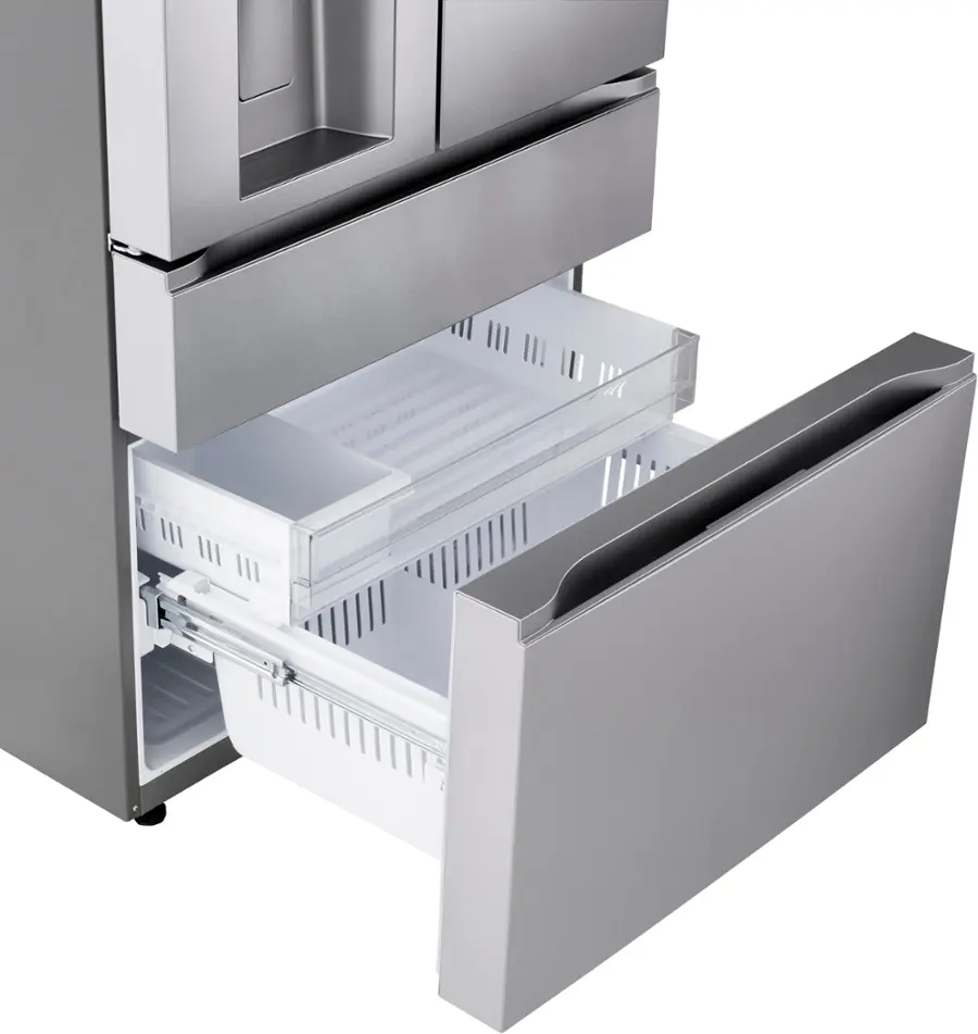 Alt View 17. LG - Standard-Depth MAX 28.6 Cu. Ft. 4-Door French Door Smart Refrigerator with Full-Convert Drawer - PrintProof Stainless Steel.