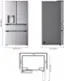 Left. LG - Standard-Depth MAX 28.6 Cu. Ft. 4-Door French Door Smart Refrigerator with Full-Convert Drawer - PrintProof Stainless Steel.