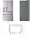 Left. LG - Standard-Depth MAX 28.6 Cu. Ft. 4-Door French Door Smart Refrigerator with Full-Convert Drawer - PrintProof Stainless Steel.