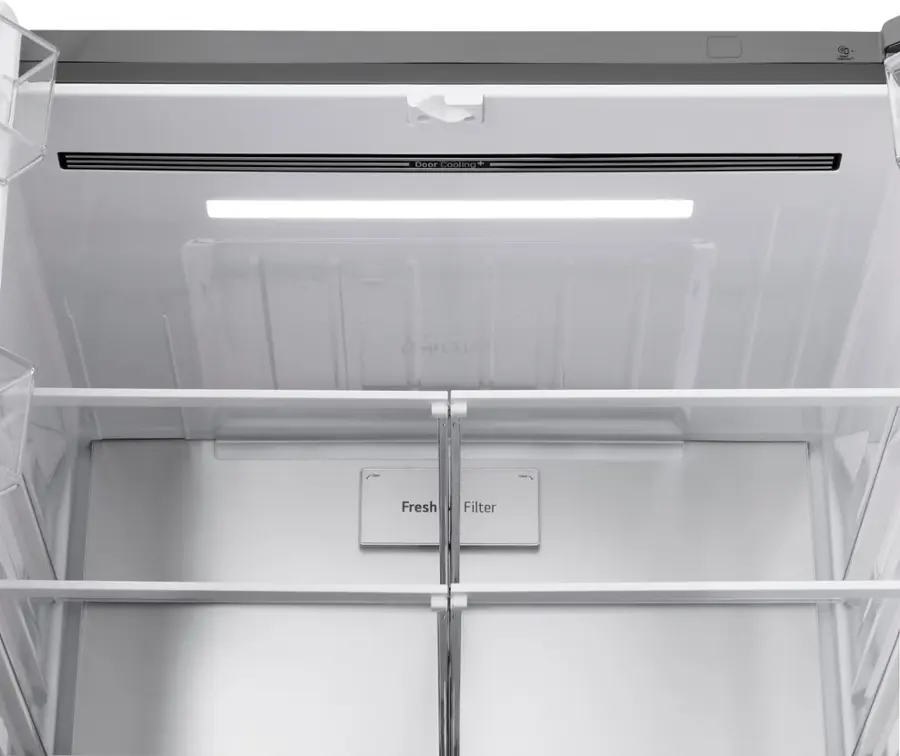 Alt View 11. LG - Standard-Depth MAX 28.6 Cu. Ft. 4-Door French Door Smart Refrigerator with Full-Convert Drawer - PrintProof Stainless Steel.