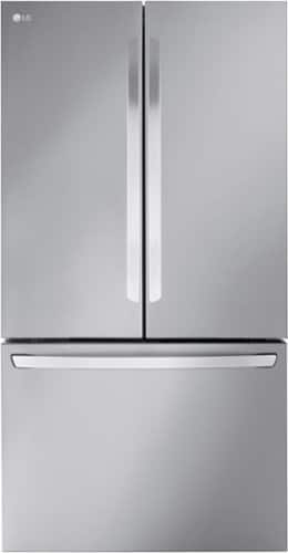 LG - 36-in Wide Standard-Depth MAX 31.7 Cu. Ft. French Door Smart Refrigerator with Internal Water Dispenser - Stainless Steel