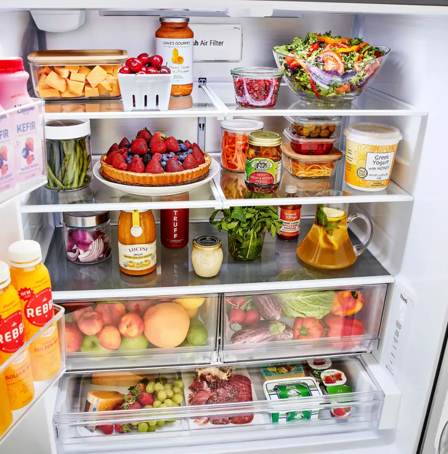 Alt View 21. LG - Standard-Depth MAX 31.7 Cu. Ft. French Door Smart Refrigerator with Internal Water Dispenser - PrintProof Stainless Steel.
