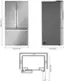 Left. LG - Standard-Depth MAX 31.7 Cu. Ft. French Door Smart Refrigerator with Internal Water Dispenser - PrintProof Stainless Steel.
