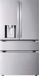 LG - 36-in Wide Standard-Depth MAX 28.6 Cu. Ft. 4-Door French Door Smart Refrigerator with Full-Convert Drawer - Stainless Steel