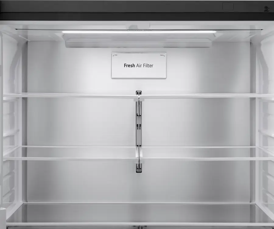 Alt View 20. LG - Standard-Depth MAX 28.6 Cu. Ft. 4-Door French Door Smart Refrigerator with Full-Convert Drawer - PrintProof Stainless Steel.