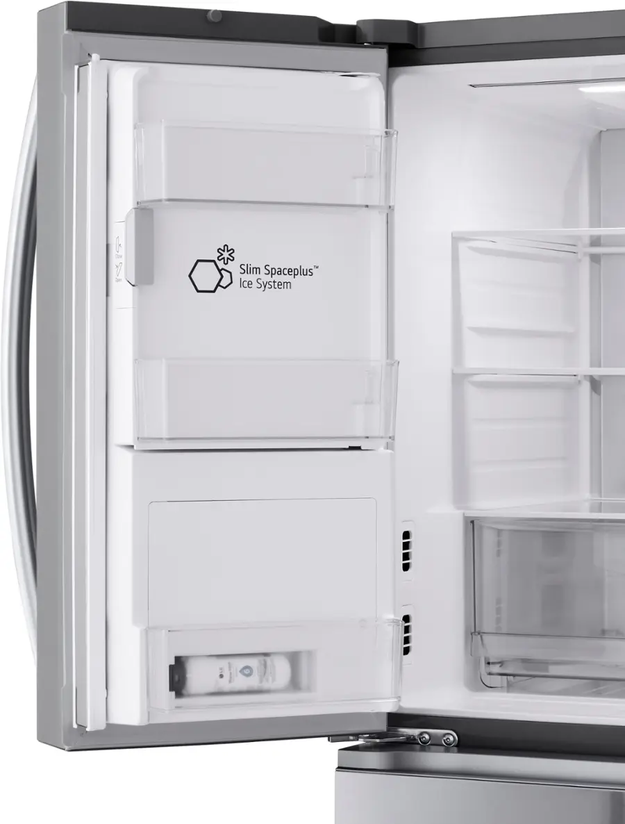 Alt View 23. LG - Standard-Depth MAX 28.6 Cu. Ft. 4-Door French Door Smart Refrigerator with Full-Convert Drawer - PrintProof Stainless Steel.
