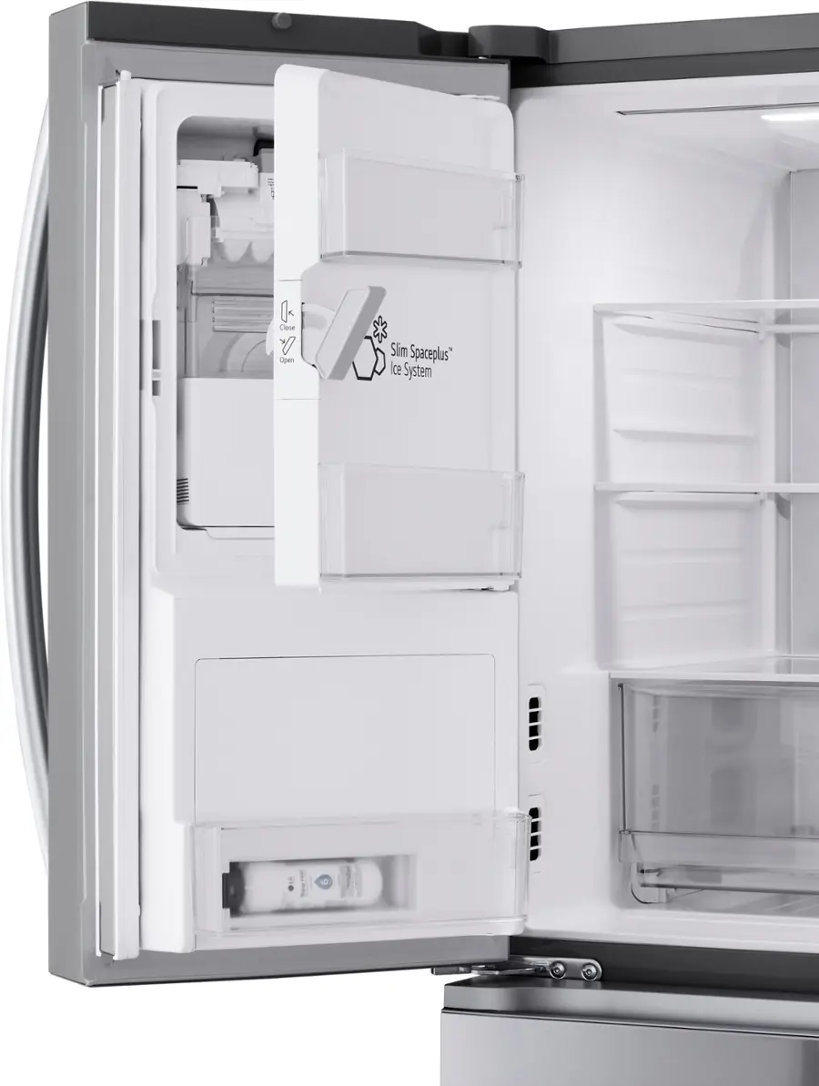 Alt View 24. LG - Standard-Depth MAX 28.6 Cu. Ft. 4-Door French Door Smart Refrigerator with Full-Convert Drawer - PrintProof Stainless Steel.