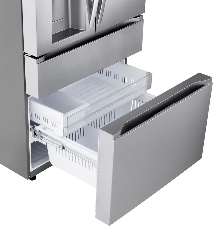 Alt View 25. LG - Standard-Depth MAX 28.6 Cu. Ft. 4-Door French Door Smart Refrigerator with Full-Convert Drawer - PrintProof Stainless Steel.