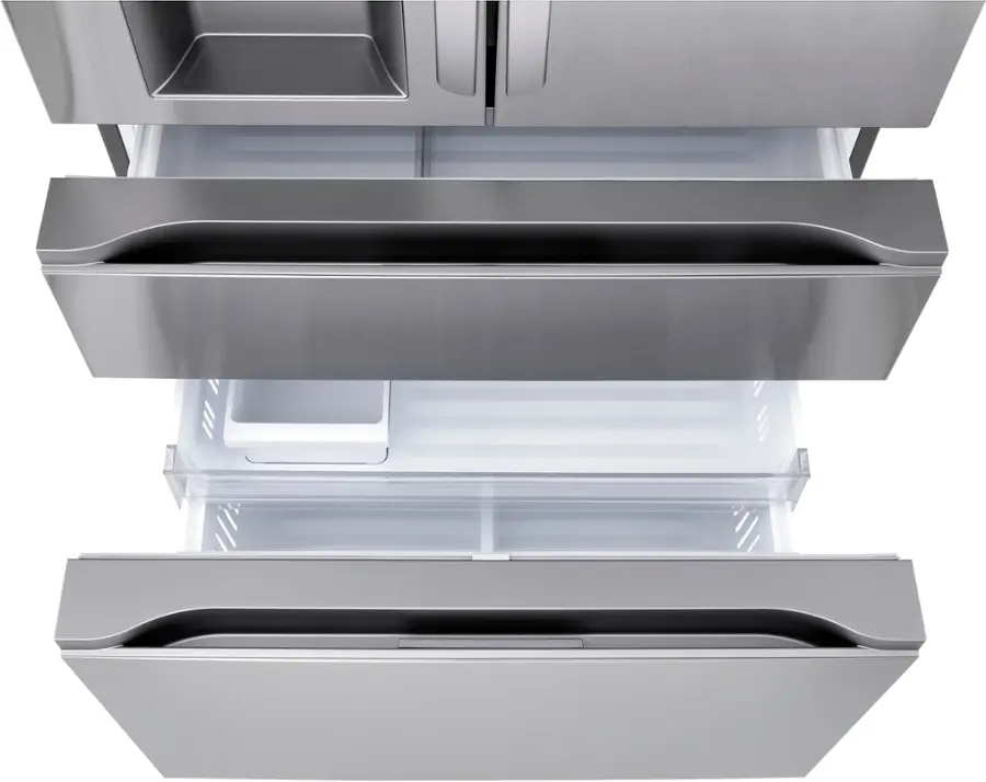 Alt View 28. LG - Standard-Depth MAX 28.6 Cu. Ft. 4-Door French Door Smart Refrigerator with Full-Convert Drawer - PrintProof Stainless Steel.