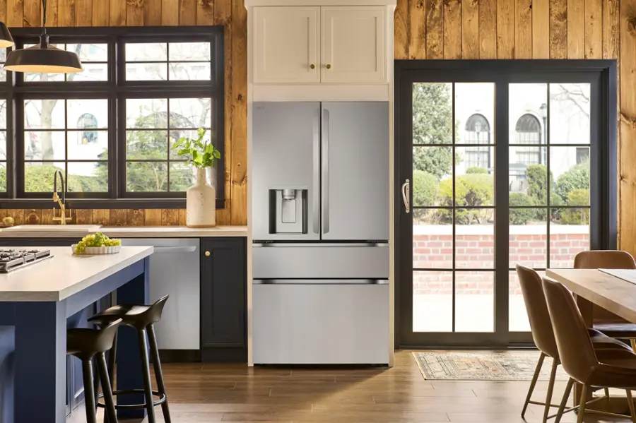 Alt View 31. LG - Standard-Depth MAX 28.6 Cu. Ft. 4-Door French Door Smart Refrigerator with Full-Convert Drawer - PrintProof Stainless Steel.