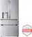 LG is America's most reliable line of appliances, as recognized by a 2023 survey conducted by a reputable organization. The image showcases a large, metallic LG refrigerator with a water dispenser on the door. This refrigerator is a part of the company's reliable line of appliances, which have been praised for their durability and performance.