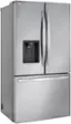 Angle. LG - Standard-Depth MAX 30.7 Cu. Ft. French Door Smart Refrigerator with Dual Ice Maker - PrintProof Stainless Steel.