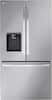 Front. LG - Standard-Depth MAX 30.7 Cu. Ft. French Door Smart Refrigerator with Dual Ice Maker - PrintProof Stainless Steel.