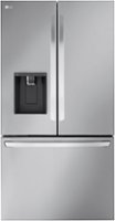 LG - 30.7 Cu. Ft. Standard-Depth MAX French Door Smart Refrigerator with Dual Ice Maker - Stainless Steel - Front_Zoom