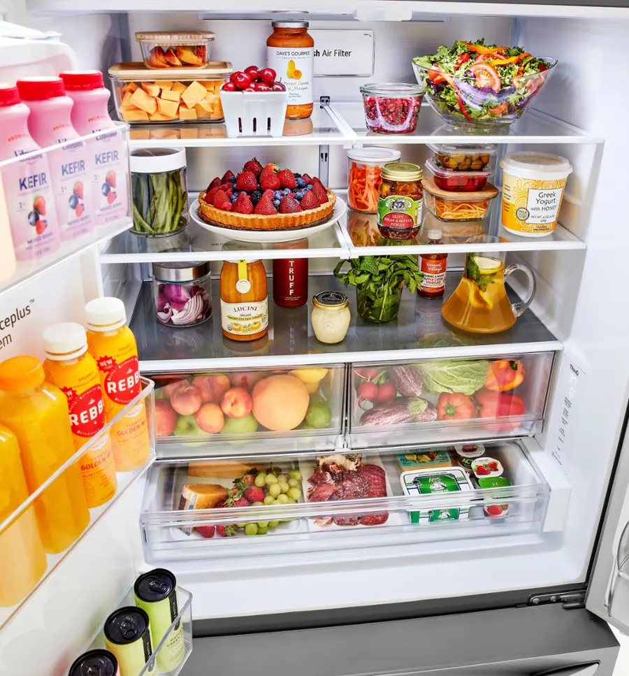 Alt View 24. LG - Standard-Depth MAX 30.7 Cu. Ft. French Door Smart Refrigerator with Dual Ice Maker - PrintProof Stainless Steel.