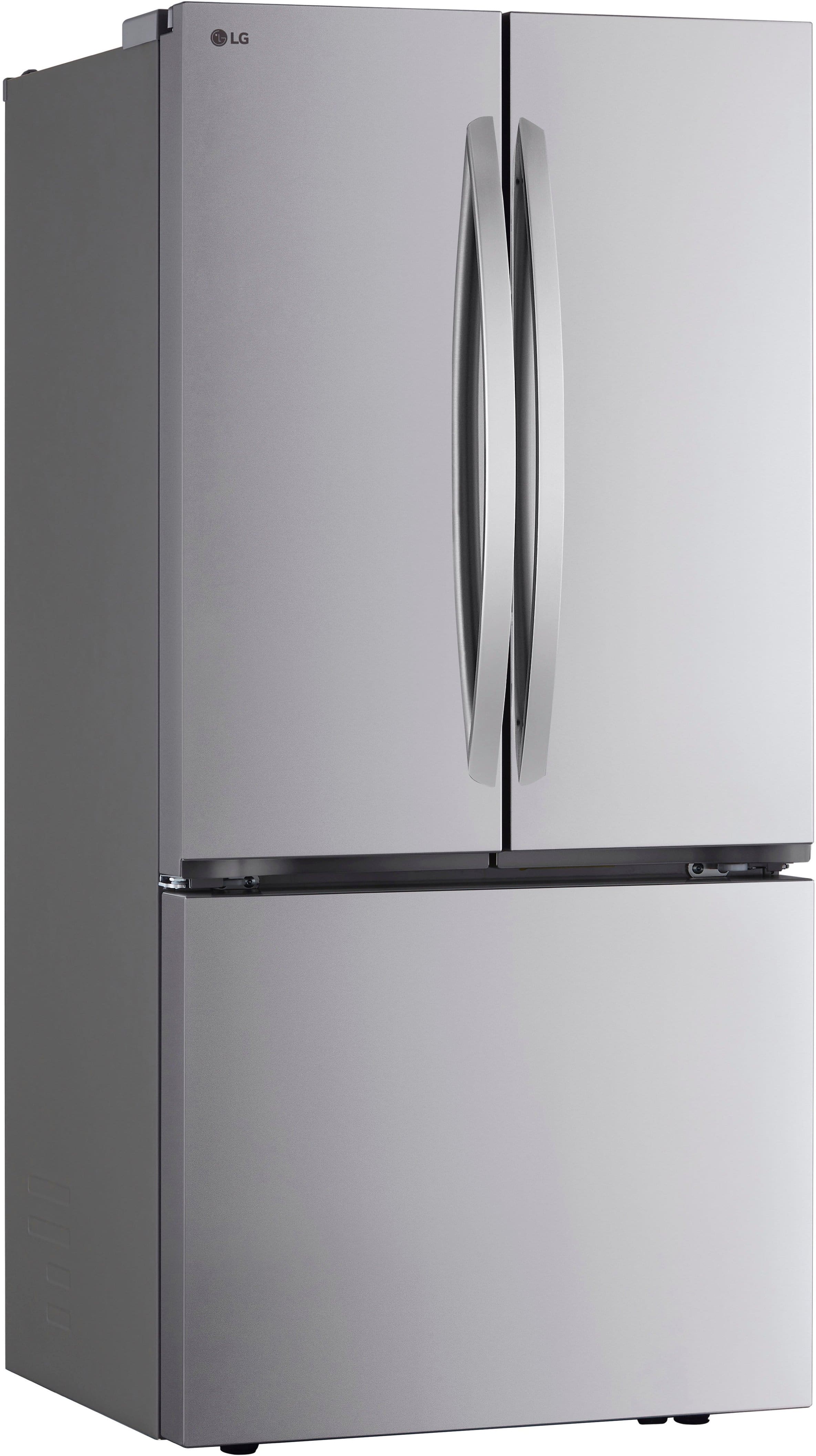 Angle. LG - Counter-Depth MAX 21 Cu. Ft. French Door Smart Refrigerator with Ice - PrintProof Stainless Steel.