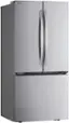 Angle. LG - Counter-Depth MAX 21 Cu. Ft.  French Door Smart Refrigerator with Ice - PrintProof Stainless Steel.